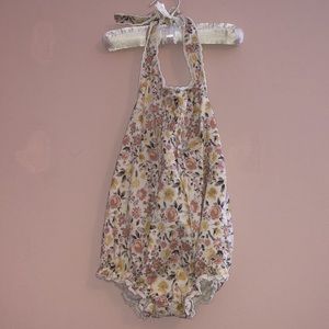 Dylan & Abby 18M Floral Halter Bodysuit